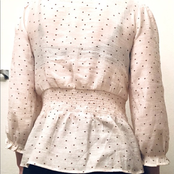 Sheer blouse with elastic waist - Picture 3 of 11